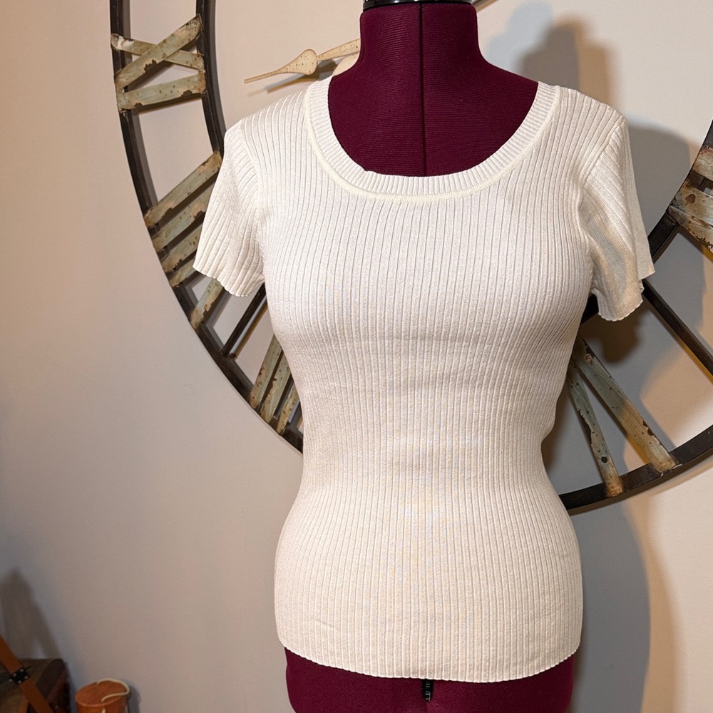 Rue21 Ribbed Short Sleeve Sweater Top NWTS